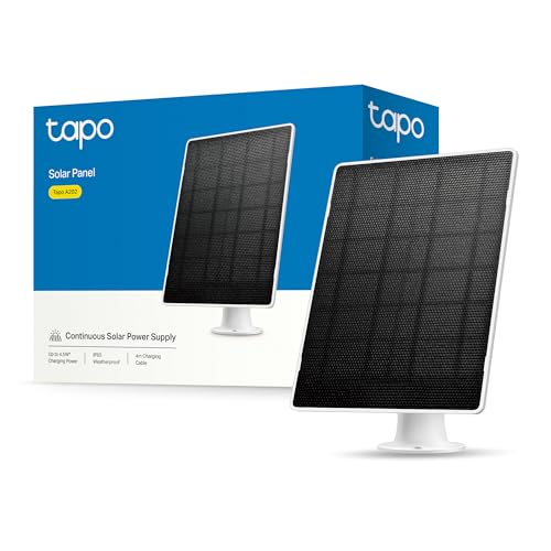 Panneau solaire Tapo A202 pour caméra de jardin, fixation réglable et câble 4 m