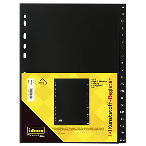 Idena 302022 Register Kartong 20 Delar Svart A4