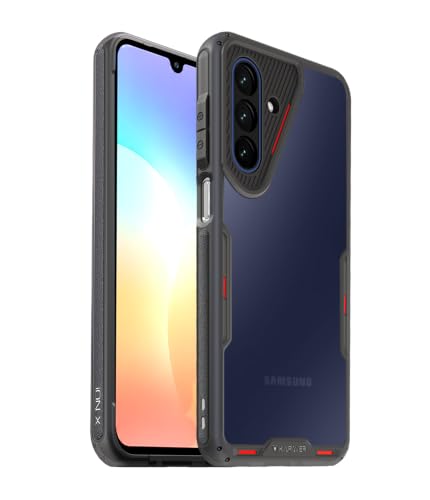 Image of KAPAVER iON - X | Samsung Galaxy A18 /M17 5G /F17 5G /A17 /A17 5G Case [Drop Protection] [Rugged] Galaxy A18 /M17 5G /F17 5G /A17 /A17 5G Back Cover | (TPU + PC) - Smoke Black