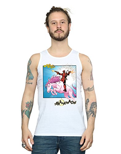 Marvel Men's Deadpool Hey You Vest White XX-Large