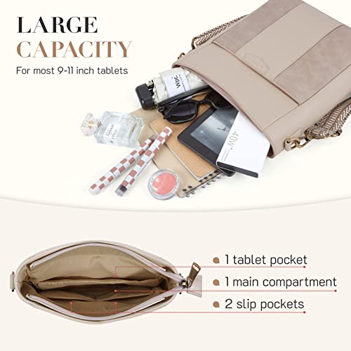 Missnine Crossbody Bags for Women Vegan Leather Crossbody Purse Fashion Shoulder Bucket Bag with Adjustable Guitar Strap4