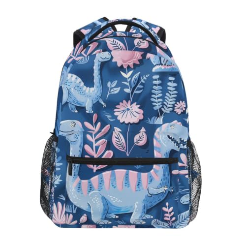 Sac à dos école dinosaures bleus ergonomique pour protéger le dos des enfants et ados