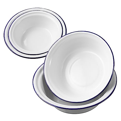 Set de 4 tazones esmaltados resistentes y ligeros miniatura 1