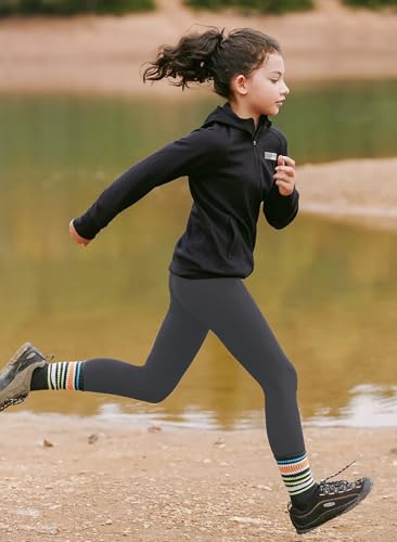 Girls Leggings with Pockets-Kids Soft High Waist Athletic Workout Dance Running Yoga Pants for 6-14Years2