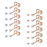 【 ERSCHWINGLICH 】 12 Paare winzige Ohrstecker, zwei verschiedene Stile in einem Satz, einer von ihnen ist mit Zirkonia verziert, ein anderes mit einem kleinen Ball dekorieren.