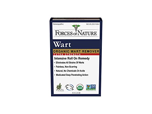 Forces Of Nature, Medicine Wart Remover Roll On Extra Strength Organic, 0.14 Ounce