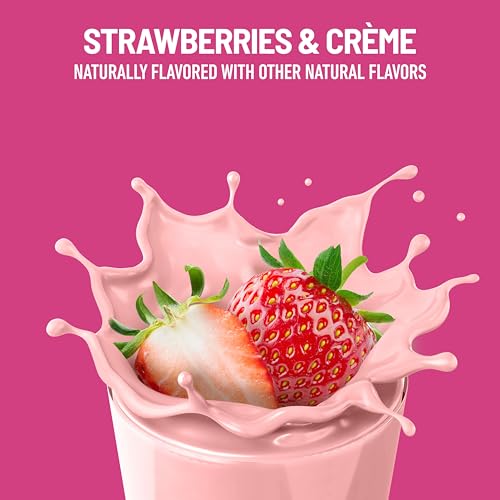 Image of SlimFast Meal Replacement Shake, Original Strawberries & Creme, No Added Sugar, Meal Replacement Shakes, 10g Ready to Drink Protein, 5g Fiber, 25 Vitamins and Minerals, 11 Fl. Oz, 12 Count