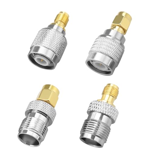 4pcs Kit Connecteurs SMA vers TNC Adaptateur Liaison pour Antennes FPV Câbles d'extension Coaxiaux Appareils sans Fil
