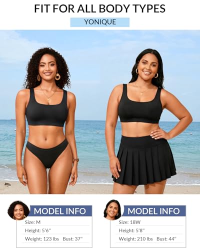 Image of Women Sport Bra Swimsuit Top - Swim Bra Bikini Top Only Scoop Neck Bathing Top 2025 Swimwear