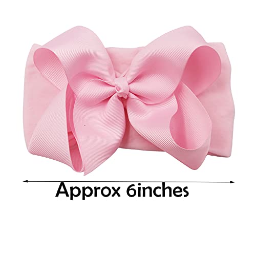 Cellelection 20Pcs Baby Girls Soft Nylon Headbands 6Inch Big Bows Elastic Nylon Hairbands Hair Accessories For Newborns Infants Toddlers Kids… #TOP2