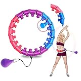 Einfach zu montieren und niemals fallen zu lassen: Dieser schwere Fitnesssport-Reifen hat 24 Abschnitte, und es kann durch Drücken des Verbindungsteils leicht zusammengebaut und demontiert werden.Bei Menschen mit unterschiedlichen Körpertypen können Sie die Anzahl der Knoten einstellen (maximale Länge beträgt 51,96 Zoll), um Ihren Taillenumfang anzupassen.