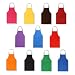 Lot de 11 tabliers en tissu déperlant lavable, avec 2 poches, parfait pour la cuisine, le barbecue, unisexe, couleurs panachées