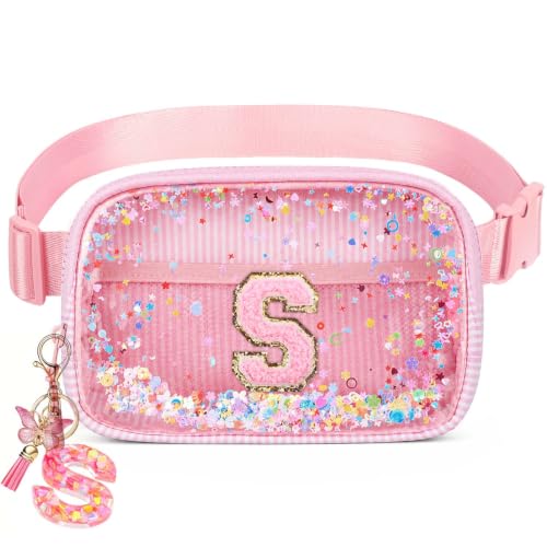 Image of Initial Fanny Pack for Girls - Belt Bag for Teens Kid Teen Girl Kid Birthday Gift Pink S