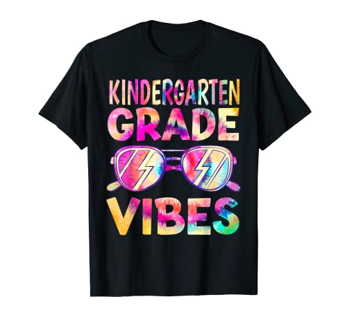 Tie dye Kindergarten vibes Maestro Primer día de la escuela Camiseta