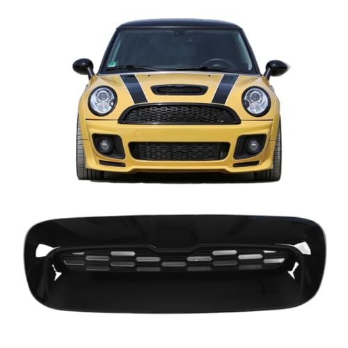 Parrilla de capó para Cooper S R56 R55, solución a rejillas desgastadas en negro brillante 2