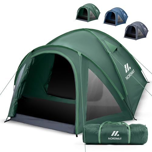 NORDMUT® Campingzelt für 2-4 Personen wasserdicht & leicht – Kuppelzelt