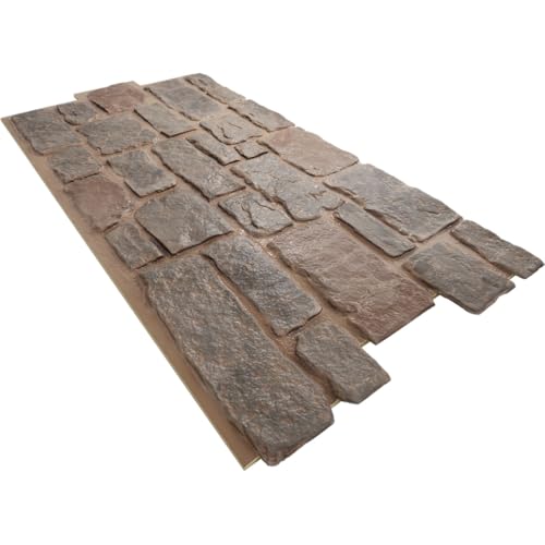 EverStone Cobblestone Faux Stone Panel, 48"W x 23 3/4"H x 1 1/8"D, Breckenridge Color by Ekena Millwork - Used condition - Image 6