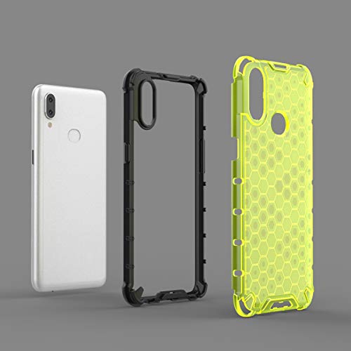 Image of Glasgow | for Samsung Galaxy A10s Honeycomb Pattern Back Case Cover for Samsung Galaxy A10s with 4 Bumper Corners and Military Grade Protection - Black