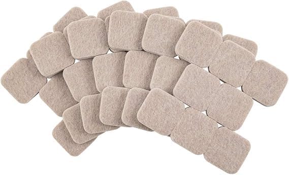 MR. DIY Crafts 36 Pcs, Furniture Foot Chair Legs Square Self-Stick Self Adhesive Floor Protection Felt Eva Pads Protector Felt Furniture Pads (36, Beige, 2.8 x 2.8 cm)