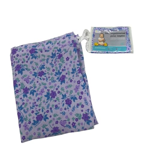 Minha Estrelinha - Saco Impermeável Roupa Molhada Flores Lilás Cuidado Infantil