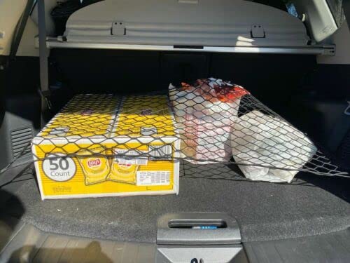 EACCESSORIES EA Trunk Organizer Cargo Net for Nissan Rogue 2008-2026 – Floor Style Cargo Net for SUV – Premium Mesh Elastic Car Trunk Organizer