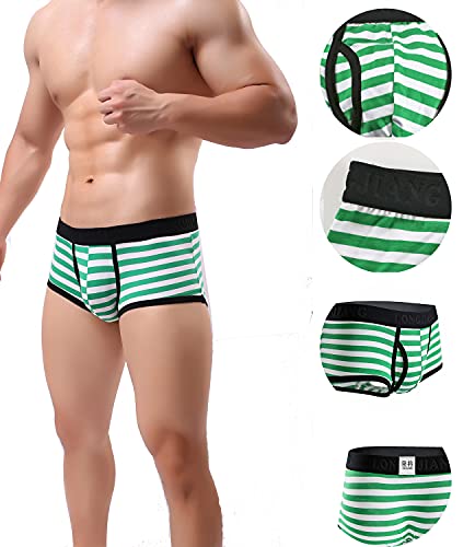 Mens Cotton U Convex Stripes Panties Boxer Briefs Underwear4