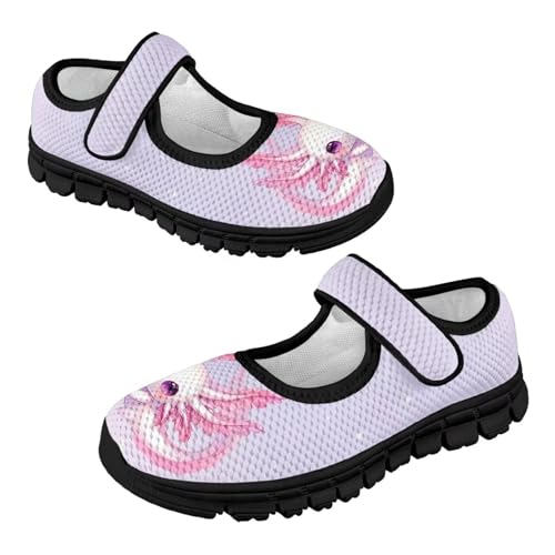 Kids Casual Shoes Slip On Single Buckle Tennis Shoes for Girls Breathable Mesh Walking Shoes Lightweight Cute School Shoes SizeUS 11-15