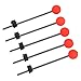 SPYMINNPOO 5PCS Ice Fishing Rod Tip, Wear Resistants Stainless Steel Mini Portable Winter Fishing Rod for Rivers, Reservoirs, Beaches (M)