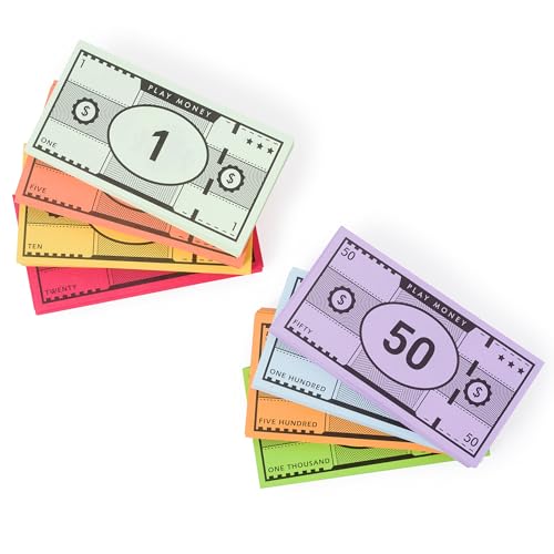Play Money – 520 Pcs for Board Games – 65 of Each Bill in 8 Denominations – Double Sided Printed Paper Money for Pretend Play Cashier, Opoly Money Refill Packs - Thumbnail 5