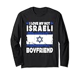 i love my hot israeli boyfriend couple israel flag maglia a manica