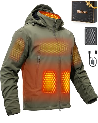 Men Heated Graphene Jacket 12v Battery Pack Included Clothes Road Trip Essential Adults Gifts...