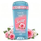 Secret Fresh Antiperspirant Deodorant for Women, 72hr Breathable Sweat & Odor Protection, Instant Freshness & Gentle, PH Balancing Minerals, Clear Gel, Delicate Rose Scent, 2.6 oz