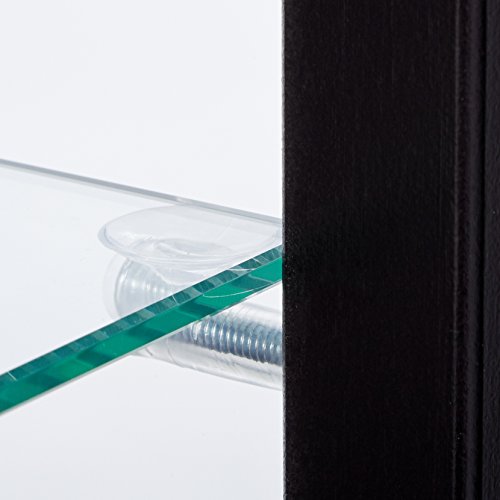 Coaster 5-Shelf Glass Curio Cabinet Black And Clear #TOP6
