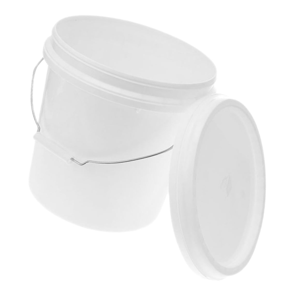 Secchio per Pittura Rotondo in Plastica Coperchio 14l Bianco