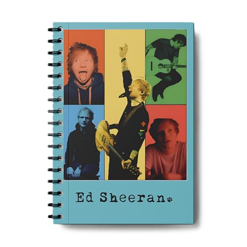 Image of Ed Sheeran Singer Wiro Journal Notebook | 80 gsm Paper With 350GSM Hard Cover | Unruled | Pages - 160 | A5 Size | Wiro Binding | Versatile for School, Home & Office