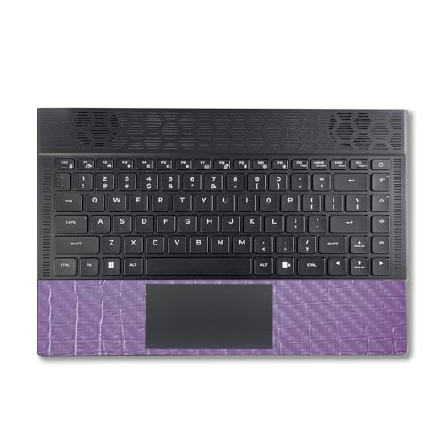 Image of MightySkins Carbon Fiber Skin Compatible with Alienware X14 R2 (2023) Full Wrap Kit - Purple Gator Skin | Protective, Durable Textured Carbon Fiber Finish | Easy to Apply | Made in The USA