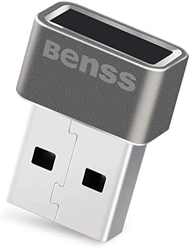 Benss USB Fingerprint Reader for Windows 10 Hello, 360 Degree Touch, Speedy Matching, Biometric PC Laptop Scanner, Multi-Finger, Silver, 0.83 x 0.6 inches