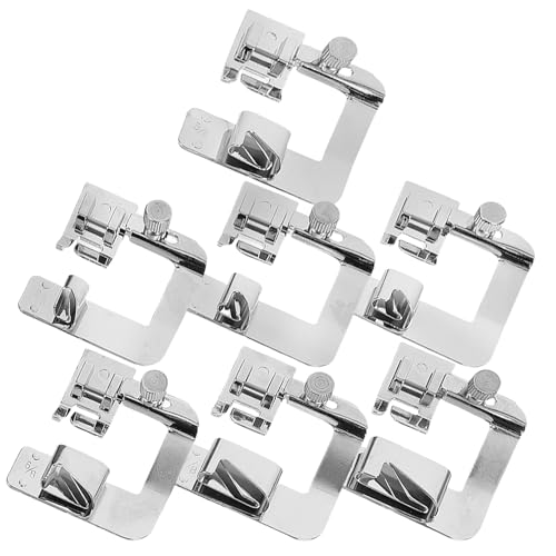 Set de 7 pies prensatelas metálicos multifunción para máquina de coser miniatura 1