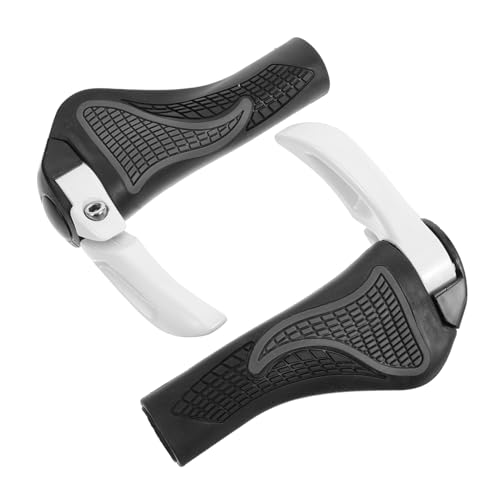 BESPORTBLE puños de manillar mango de vicio pulsera brújula asas de cuerno manillares de bicicleta empuñaduras de bicicleta puños bicicleta empuñaduras de cuerno de carnero Black