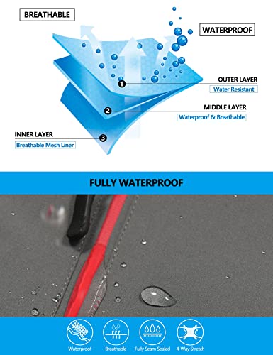 Little Donkey Andy Men's Waterproof Rain Jacket Breathable Windbreaker Outdoor Rain Coat with Detachable Hood3