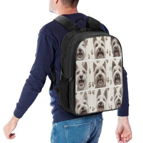 Sac d'école à 2 compartiments avec impression animal de compagnie en relief 3D - 5