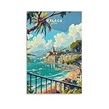 Malaga Spanien Reise Küste Geburtstag Wandkunst Gemälde 