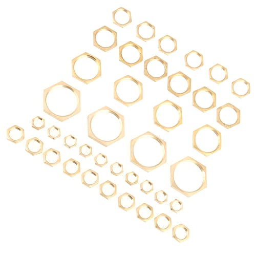 Faucet nut 33mm Faucet nut 15×8×3 40pcs g1 8 g1 4 g3 8 g1 2 g3 4 Thread Pipe Fitting Brass hex Lock Nuts Thin nut