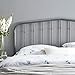 Modway Lennon Modern Farmhouse Metal Twin Headboard in Gray