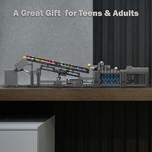 Jmbricklayer 70121 Marble Run Building Sets For Adults, Rainbow Steps Building Kits With Motor, Great Ball Contraption Building Blocks To Build,Gifts For Boys Teens Adults #TOP2