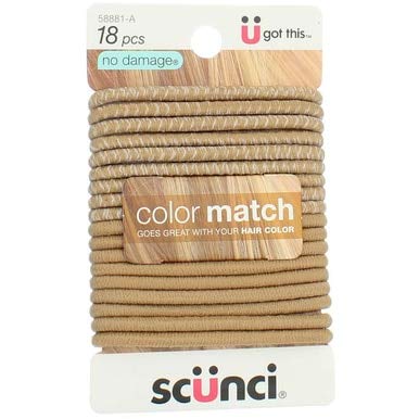 Scunci Beautiful Blends Hair Ties, 18 Count (Pack Of 1) #TOP3