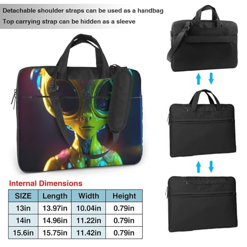 Bolsa para laptop resistente a roces con estampado espacial y asas cómodas 3