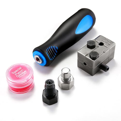 aqxreight Herramienta de Abocardado Doble 3/16, Kit de Herramientas de Abocardado de Línea de Freno de Acero Inoxidable de Primera Calidad con Extraíble y Caja de Almacenamiento, para