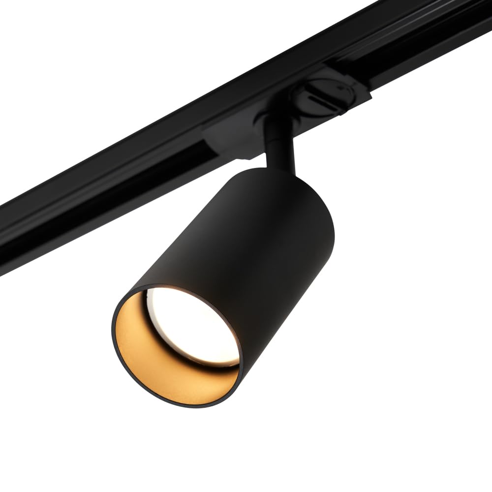 LITECRAFT Bexley Track Light Low Profile GU10 Adjustable Spotlight Head - Black