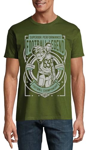 T-shirt football legend col rond coton vert hunter t-shirt homme sport